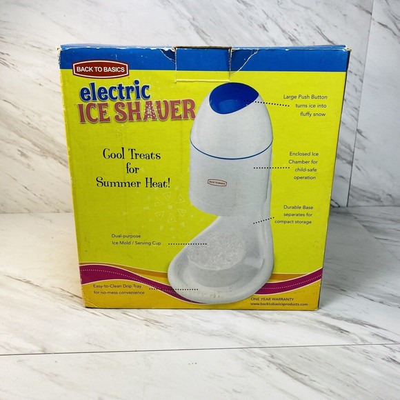 Back to Basics Hawaii Ice Snow Shredder Electric Shaver Blender Machine White - Picture 10 of 11